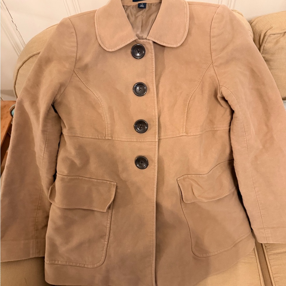 GAP Women’s Medium Tan Pea Coat in Like-New Condition